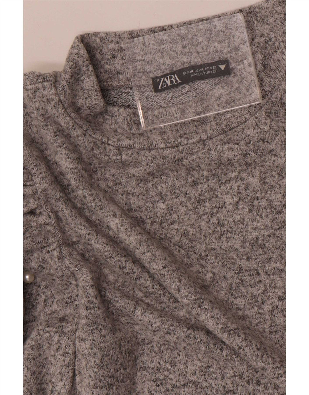 Zara γυναικείο τοπ μακρυμάνικο UK 12 Medium Grey