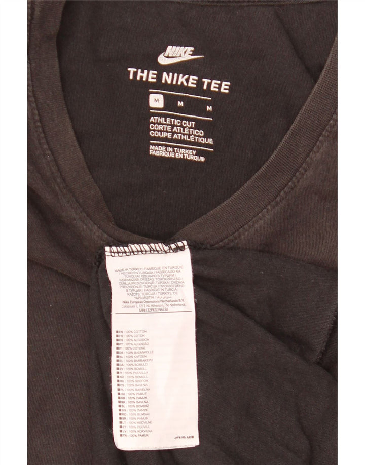 Ανδρικό μπλουζάκι Nike με κούφωμα, μεσαίο μαύρο βαμβακερό