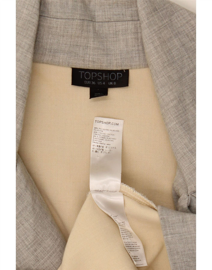 Topshop Γυναικεία καμπαρντίνα Oversized UK 8 Small Grey Polyester