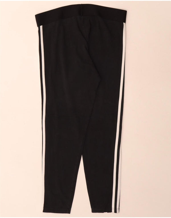 Γυναικείο κολάν Adidas UK 16/18 μεγάλο μαύρο βαμβακερό