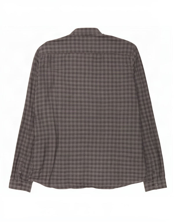 Ανδρικό πουκάμισο Calvin Klein Slim Fit 2XL Γκρι βαμβακερό Gingham