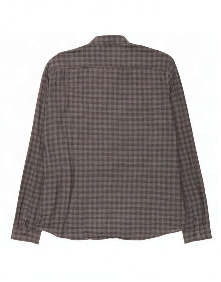 Ανδρικό πουκάμισο Calvin Klein Slim Fit 2XL Γκρι βαμβακερό Gingham
