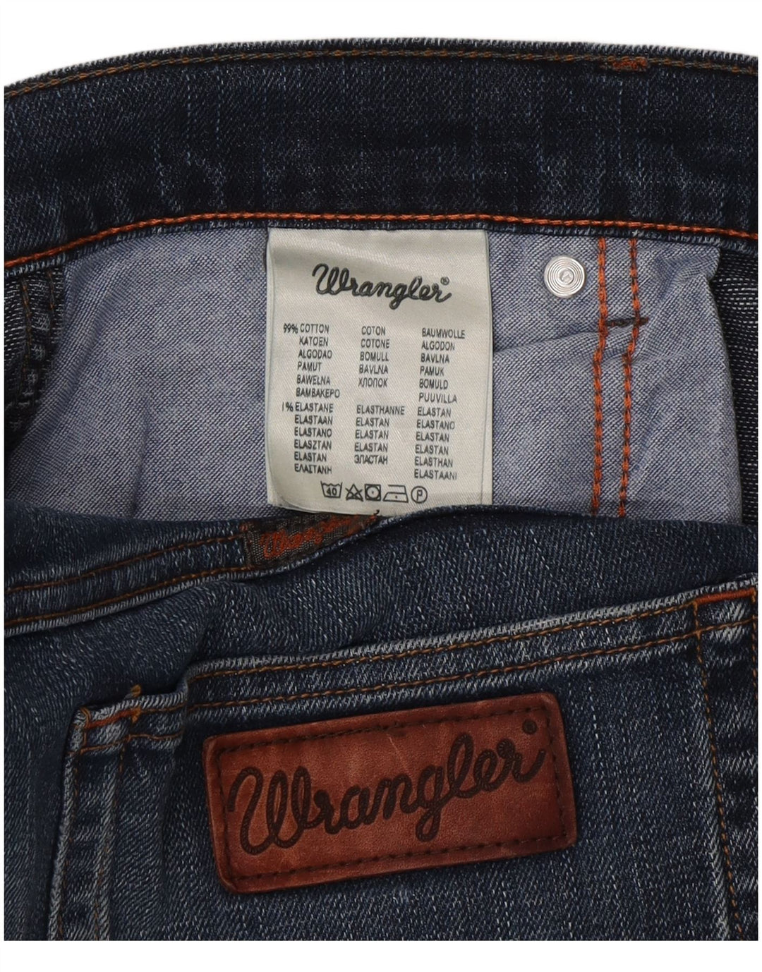 Ανδρικό τζιν Wrangler ίσιο W34 L30 Μπλε βαμβακερό