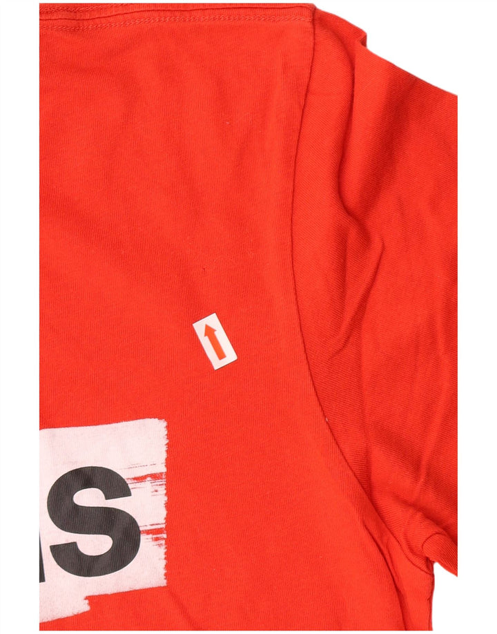 Ανδρικό γραφικό μπλουζάκι ADIDAS τοπ Μικρό κόκκινο βαμβακερό