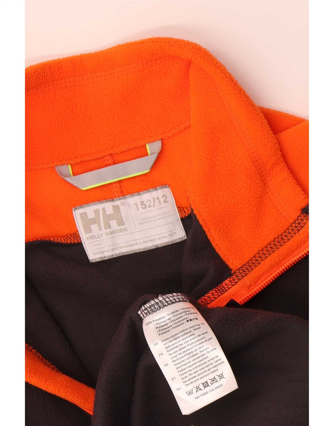 Helly Hansen Boys Fleece Jacket 11-12 Years Black Colourblock Polyester