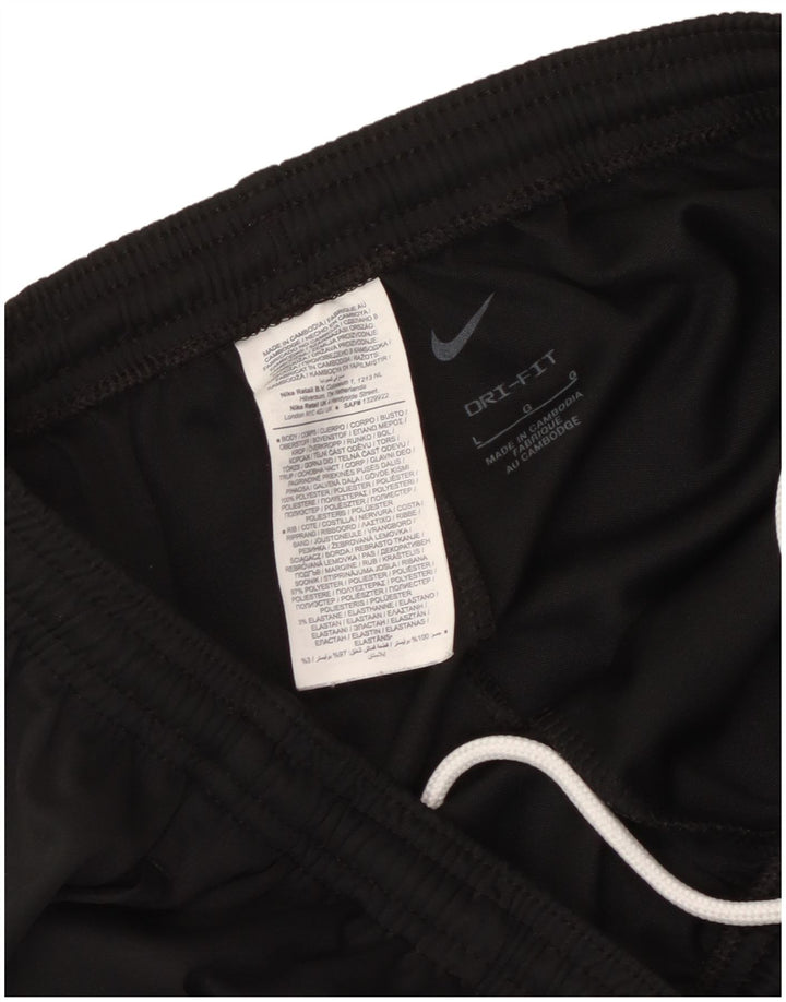 Ανδρικό παντελόνι αθλητικής φόρμας Nike Dri Fit μεγάλο μαύρο πολυεστέρα