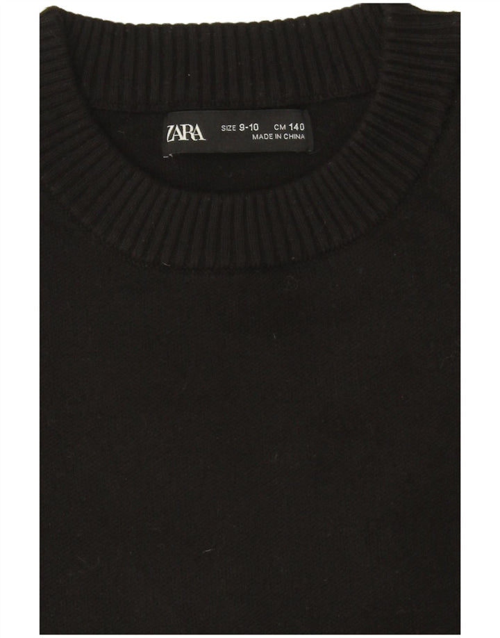 Πουλόβερ Zara Boys Crew Neck Jumper 9-10 Years Μαύρο