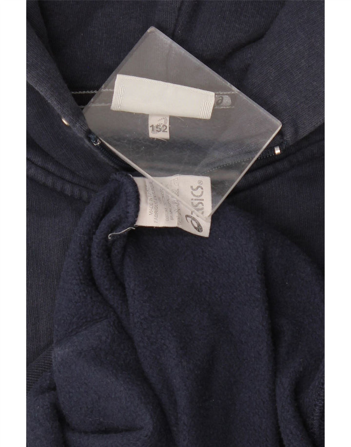 ASICS Boys Zip Hoodie πουλόβερ 11-12 ετών Navy Blue