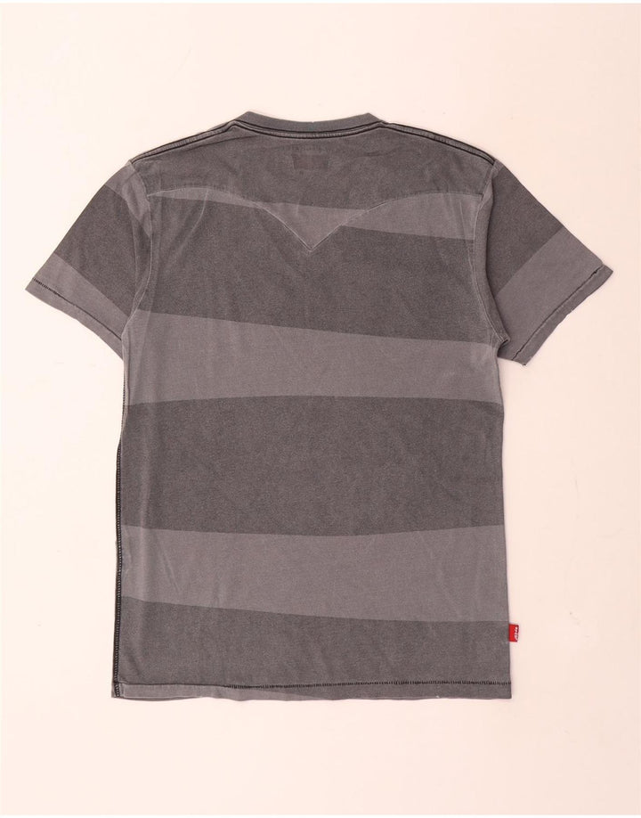 Ανδρικό γραφικό T-Shirt Levi's Top Μεσαίο γκρι ριγέ βαμβακερό