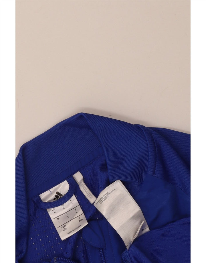 Ανδρική φόρμα γυμναστικής γραφικών Climacool ADIDAS Top μπουφάν μεγάλο μπλε πολυεστέρας