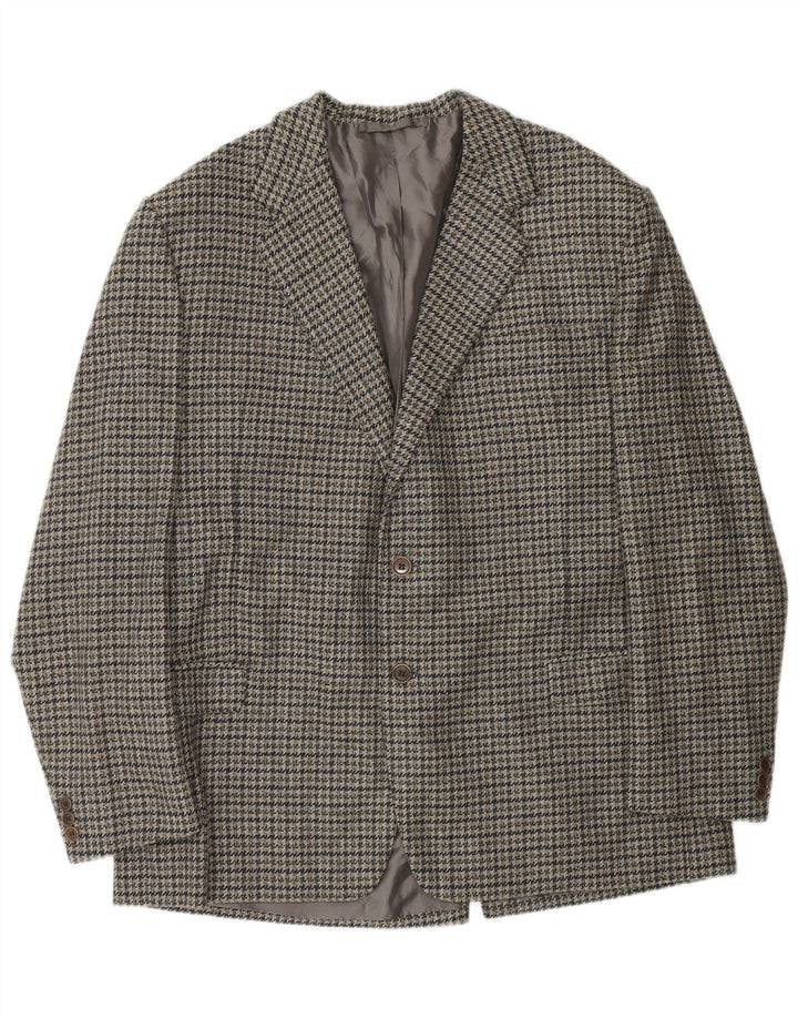 Ermenegildo Zegna Ανδρικό σακάκι 2 κουμπιών UK 40 Medium Grey Houndstooth