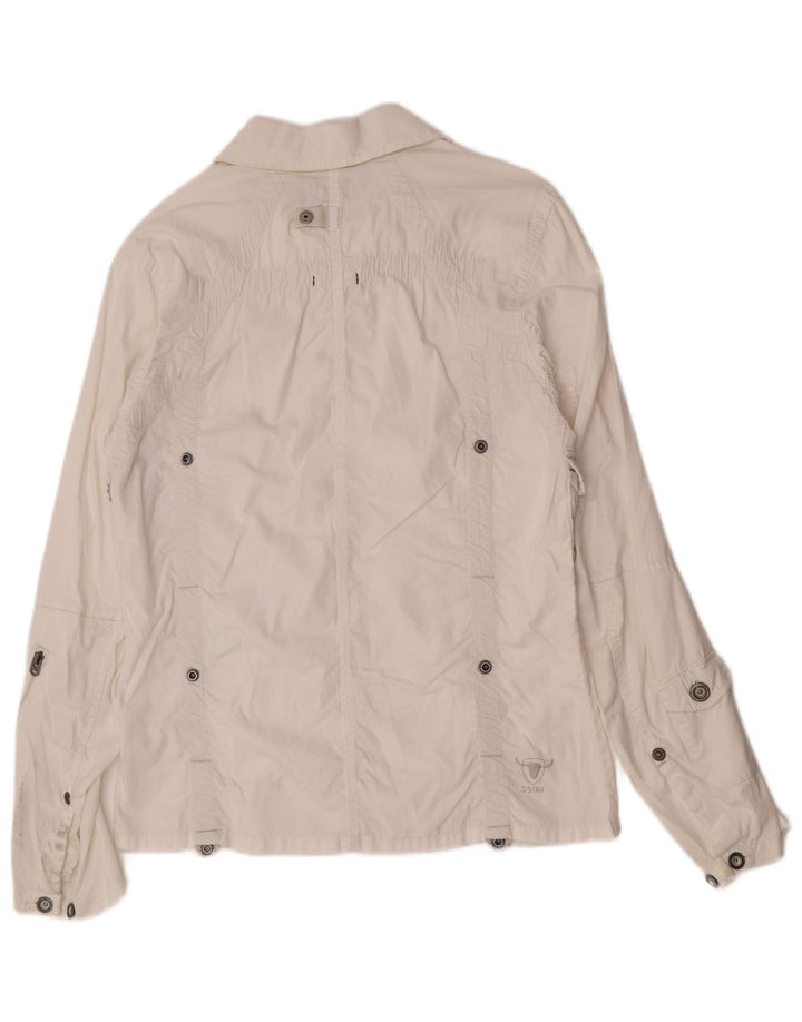 G-Star Γυναικείο Στρατιωτικό Μπουφάν UK 18 XL Λευκό βαμβακερό