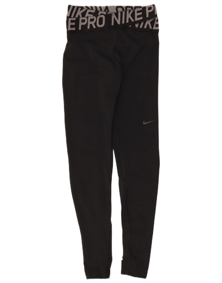 Γυναικείο κολάν Nike Dri Fit Graphic UK 8 Small Black Polyester