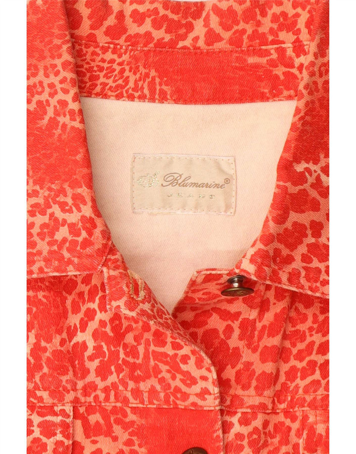 Blumarine Γυναικείο Τζιν μπουφάν IT 40 Small Red Animal Print