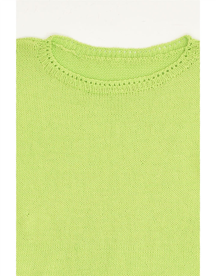 VINTAGE Womens Crew Neck Jumper Sweater UK 14 Large Green | Vintage Vintage | Thrift | Second-Hand Vintage | Used Clothing | Messina Hembry 