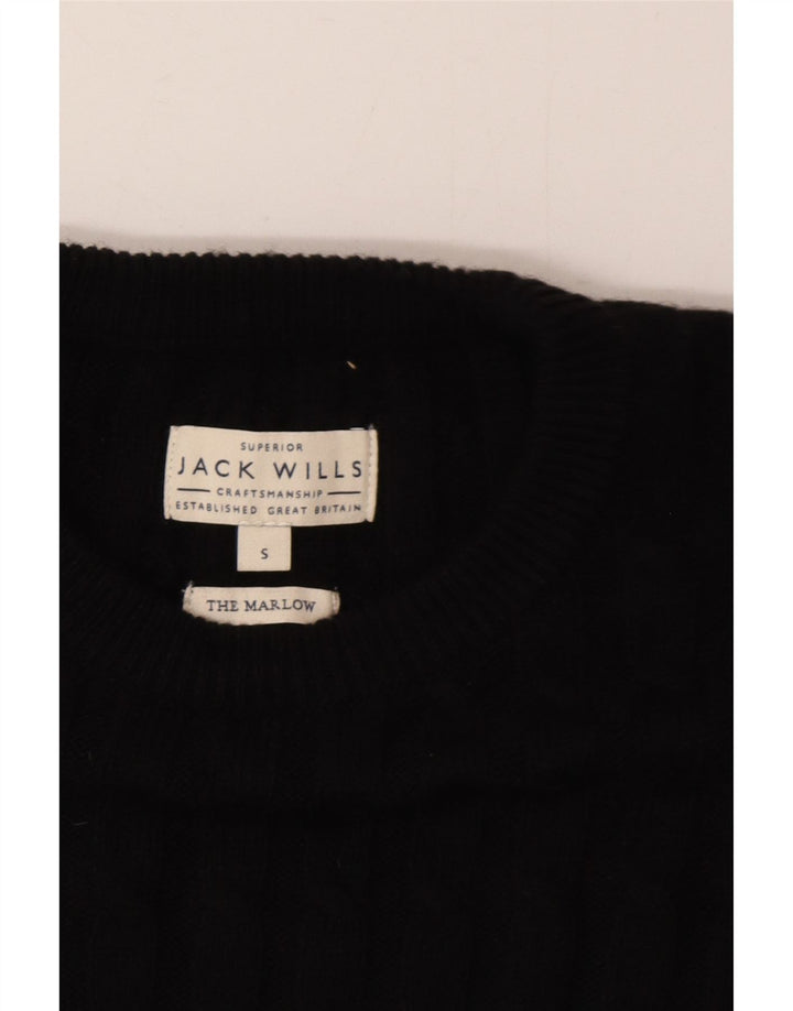 Ανδρικό πουλόβερ με λαιμόκοψη Jack Wills Small Black