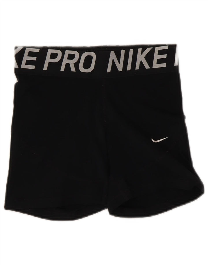 Γυναικείο γραφικό αθλητικό σορτς NIKE Dri Fit UK 8 Μικρό μαύρο πολυεστέρα