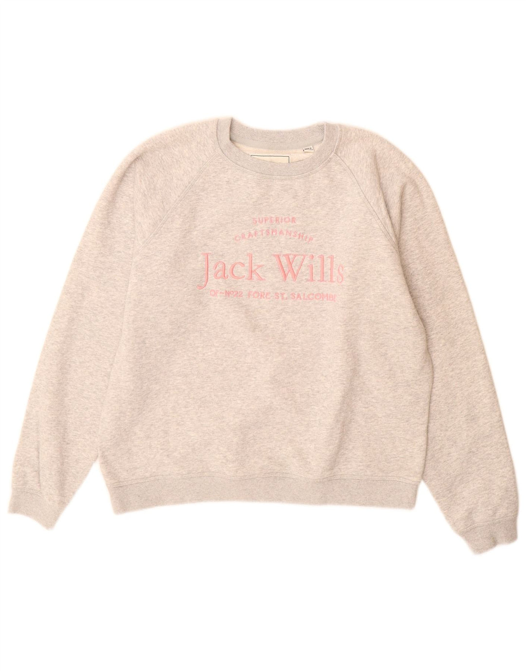 Jack Wills Γυναικεία γραφική φούτερ Jumper UK 12 Medium Grey Flecked