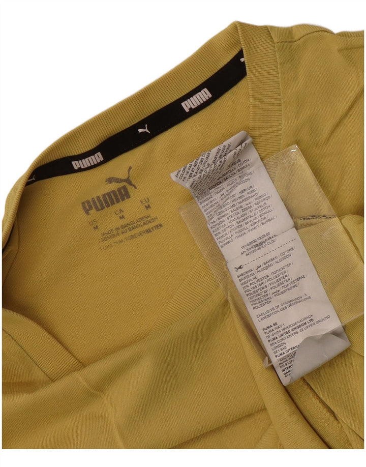 Ανδρικό T-Shirt Puma Τοπ μεσαίο κίτρινο βαμβακερό