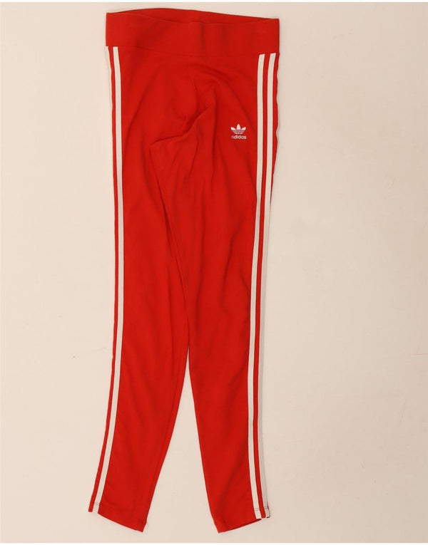 Γυναικείο κολάν Adidas UK 10 Small κόκκινο βαμβακερό