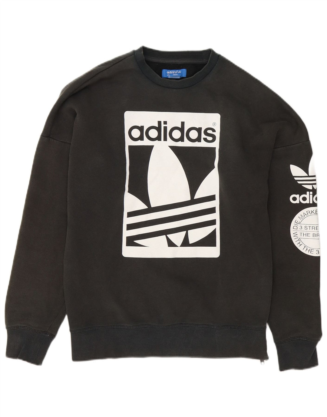 Ανδρικό γραφικό φούτερ Adidas Jumper Μικρό γκρι βαμβακερό