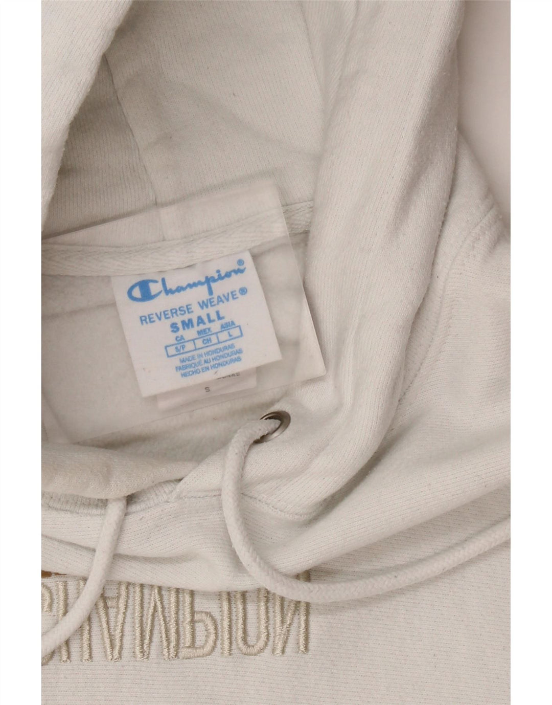 CHAMPION Γυναικεία αντίστροφη ύφανση Oversized Hoodie Jumper UK 10 Small White