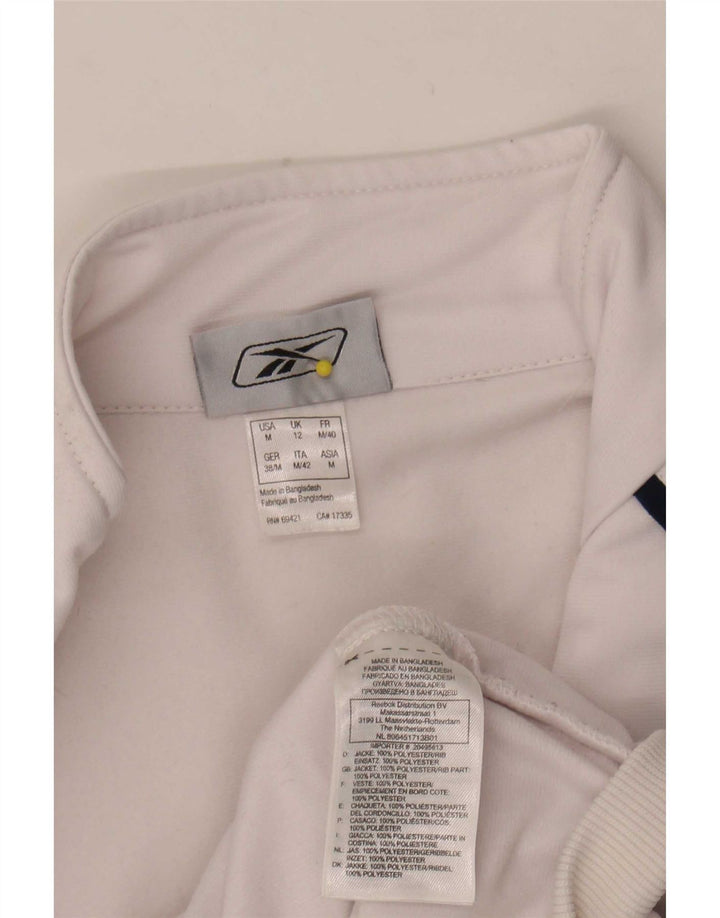 Γυναικεία αθλητική φόρμα Reebok Top Jacket UK 12 Medium White Colourblock Polyester