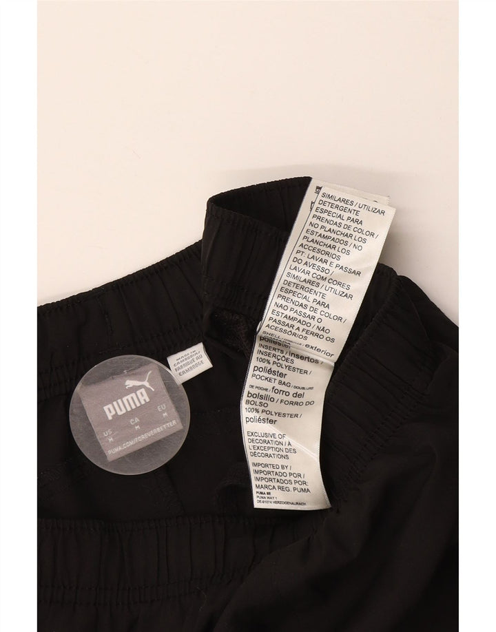 Ανδρικό γραφικό αθλητικό σορτς Puma μεσαίο μαύρο πολυεστέρα