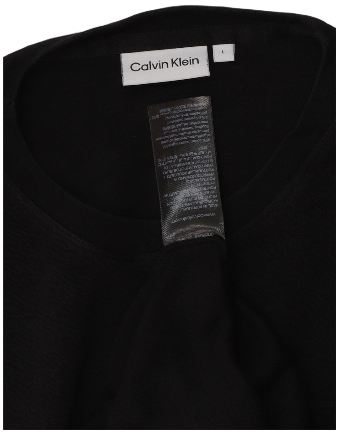 Ανδρικό T-Shirt Calvin Klein Top Large Μαύρο Βαμβακερό