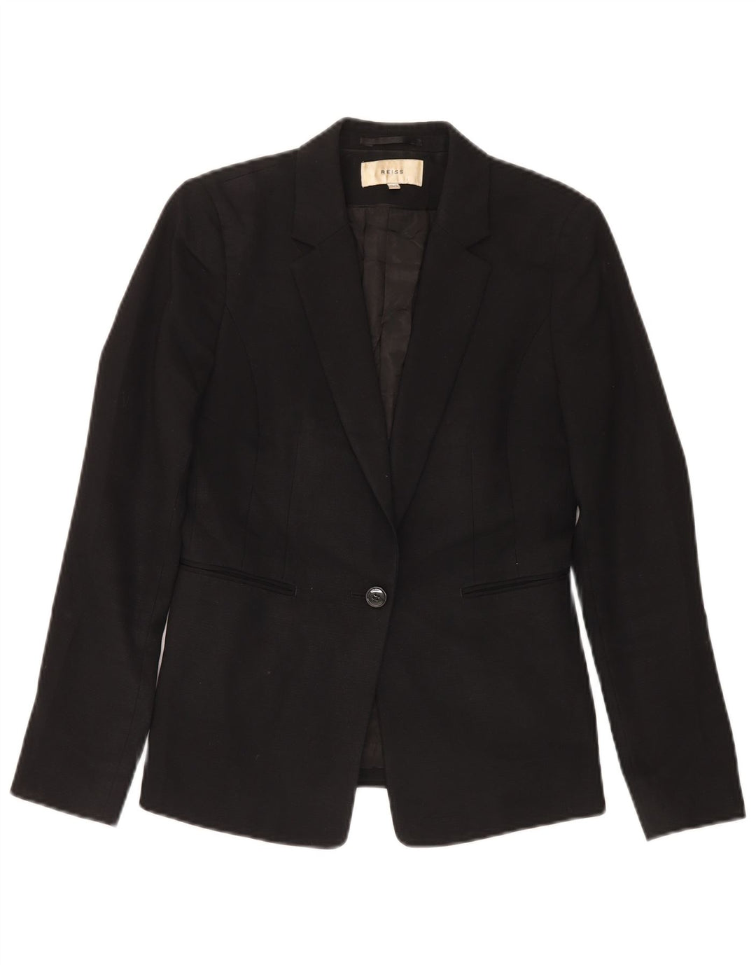 Reiss Γυναικείο σακάκι 1 κουμπιού σακάκι UK 10 Small μαύρο μάλλινο