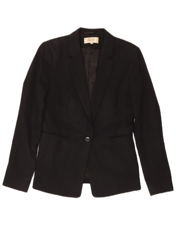 Reiss Γυναικείο σακάκι 1 κουμπιού σακάκι UK 10 Small μαύρο μάλλινο