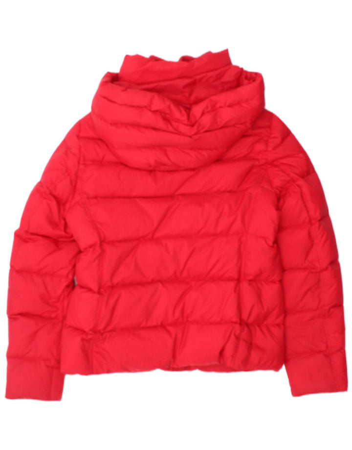 Tommy Hilfiger Γυναικείο μπουφάν με κουκούλα UK 14 μεσαίο κόκκινο βαμβακερό