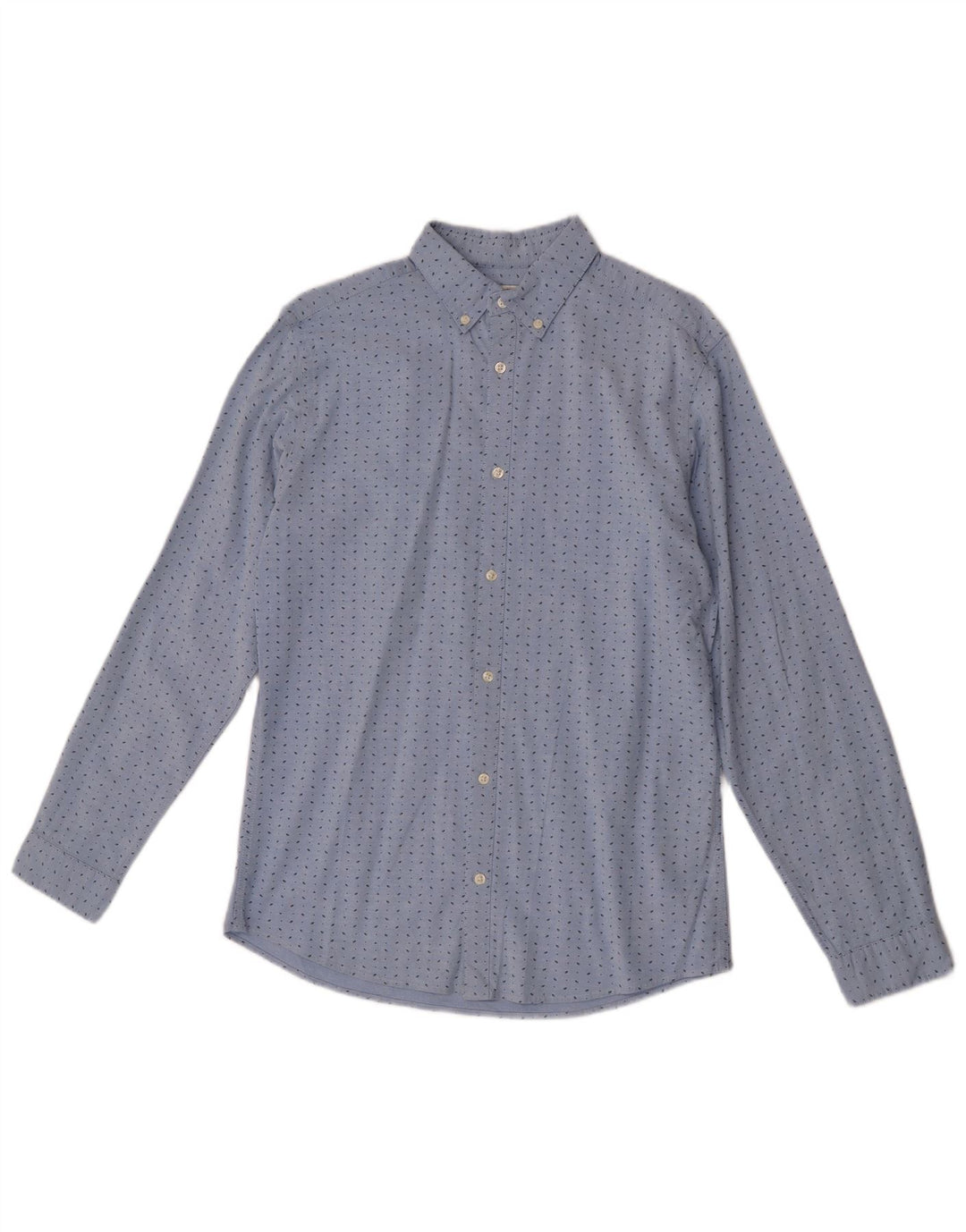 Jack & Jones Ανδρικό πουκάμισο με λεπτή εφαρμογή, Βαμβακερό μεσαίο μπλε με στίγματα