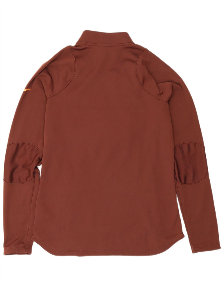 Γυναικεία φόρμα πουλόβερ με φερμουάρ Nike Therma-Fit Top 10 Small Brown