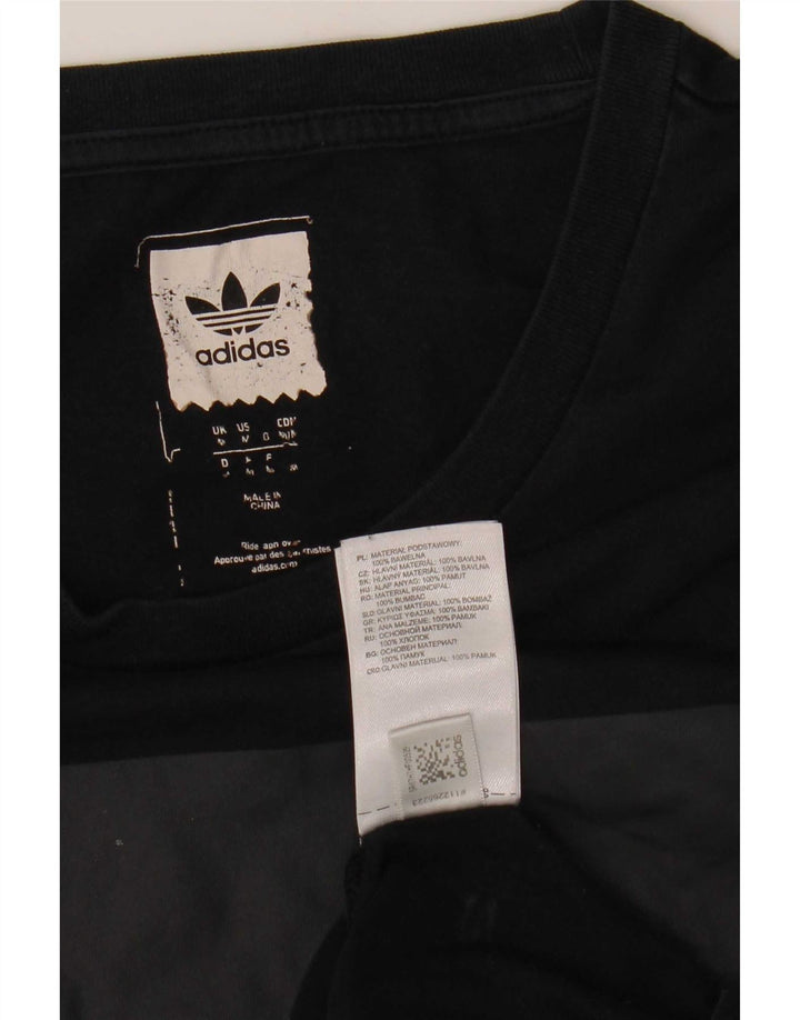 Ανδρικό γραφικό T-Shirt Adidas Top από μεσαίο μπλε ναυτικό βαμβακερό