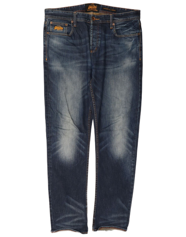 Superdry Ανδρικό Copperfill Loose Jeans W36 L34 Navy Blue Cotton