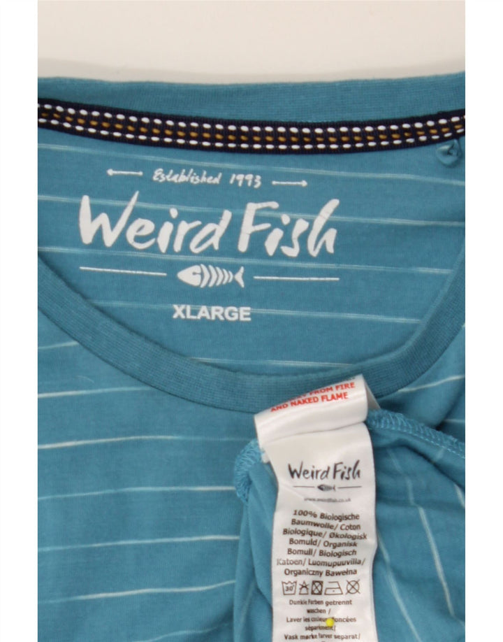 WEIRD FISH Ανδρικό T-Shirt Top XL Μπλε ριγέ βαμβακερό
