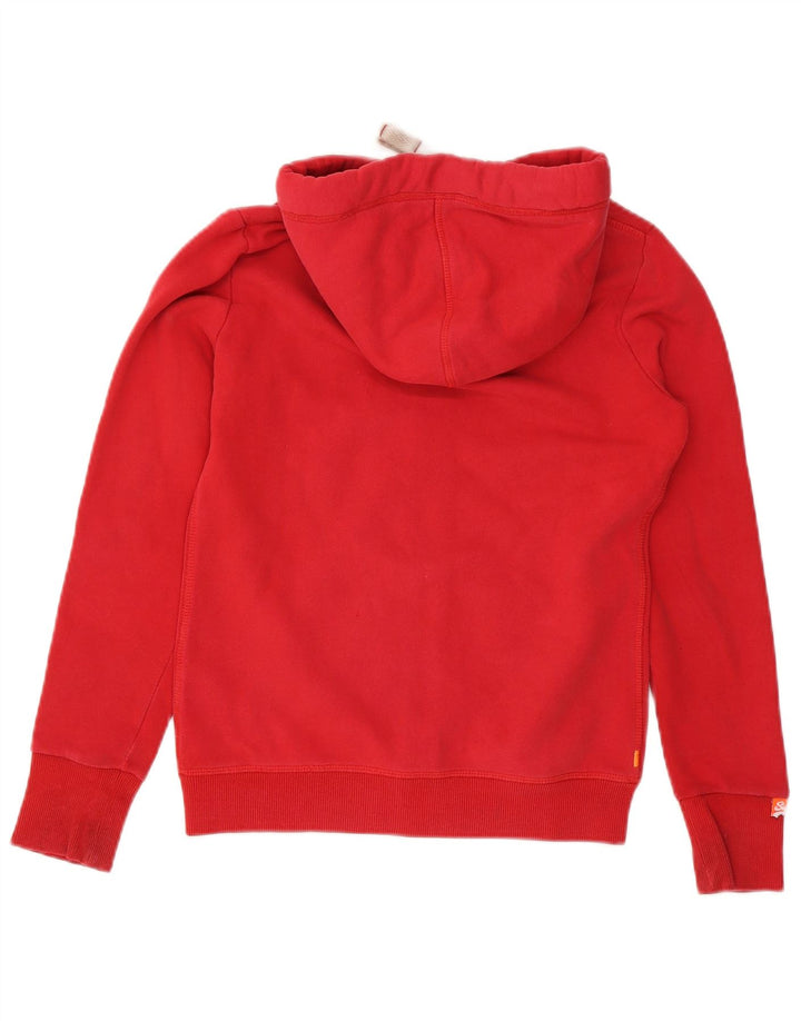 Ανδρικό πουλόβερ με κουκούλα με φερμουάρ Superdry, μικρό κόκκινο βαμβακερό