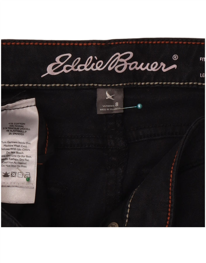 Eddie Bauer Γυναικείο ελαφρώς καμπυλωτό λεπτό τζιν US 8 Medium W30 L32 μαύρο