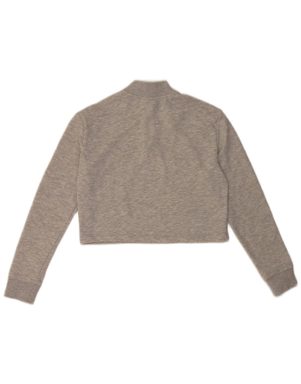 Γυναικεία φούτερ Puma Crop Graphic Jumper UK 10 Small Grey Colourblock