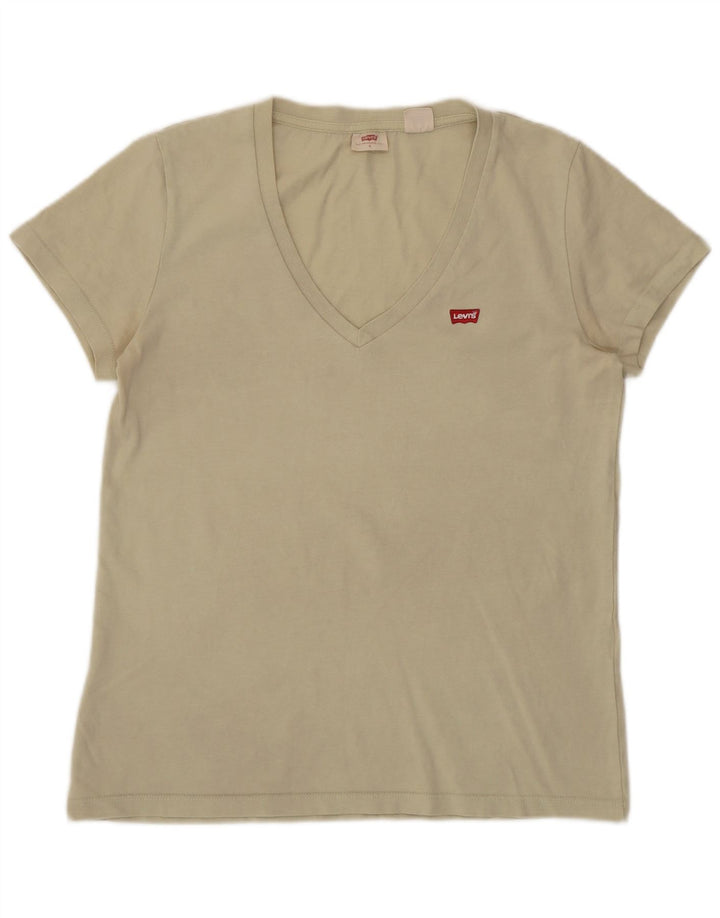 Γυναικείο T-Shirt Levi's Top UK 10 Small Beige