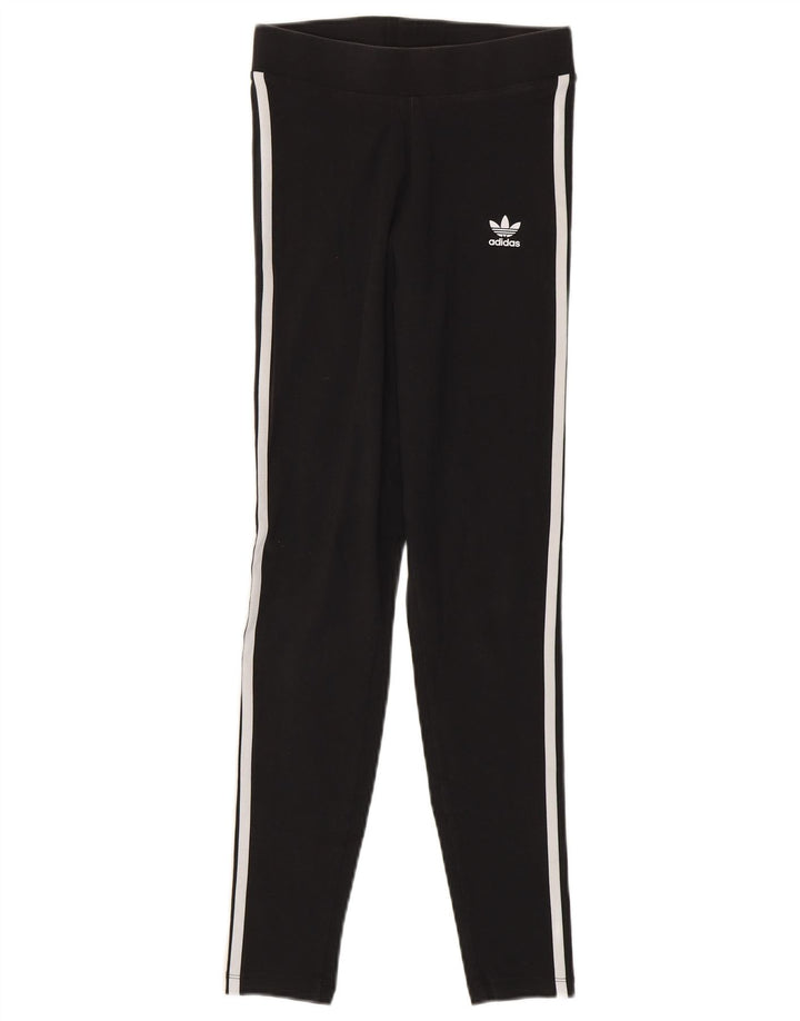 Γυναικείο κολάν Adidas UK 8 Small μαύρο βαμβακερό
