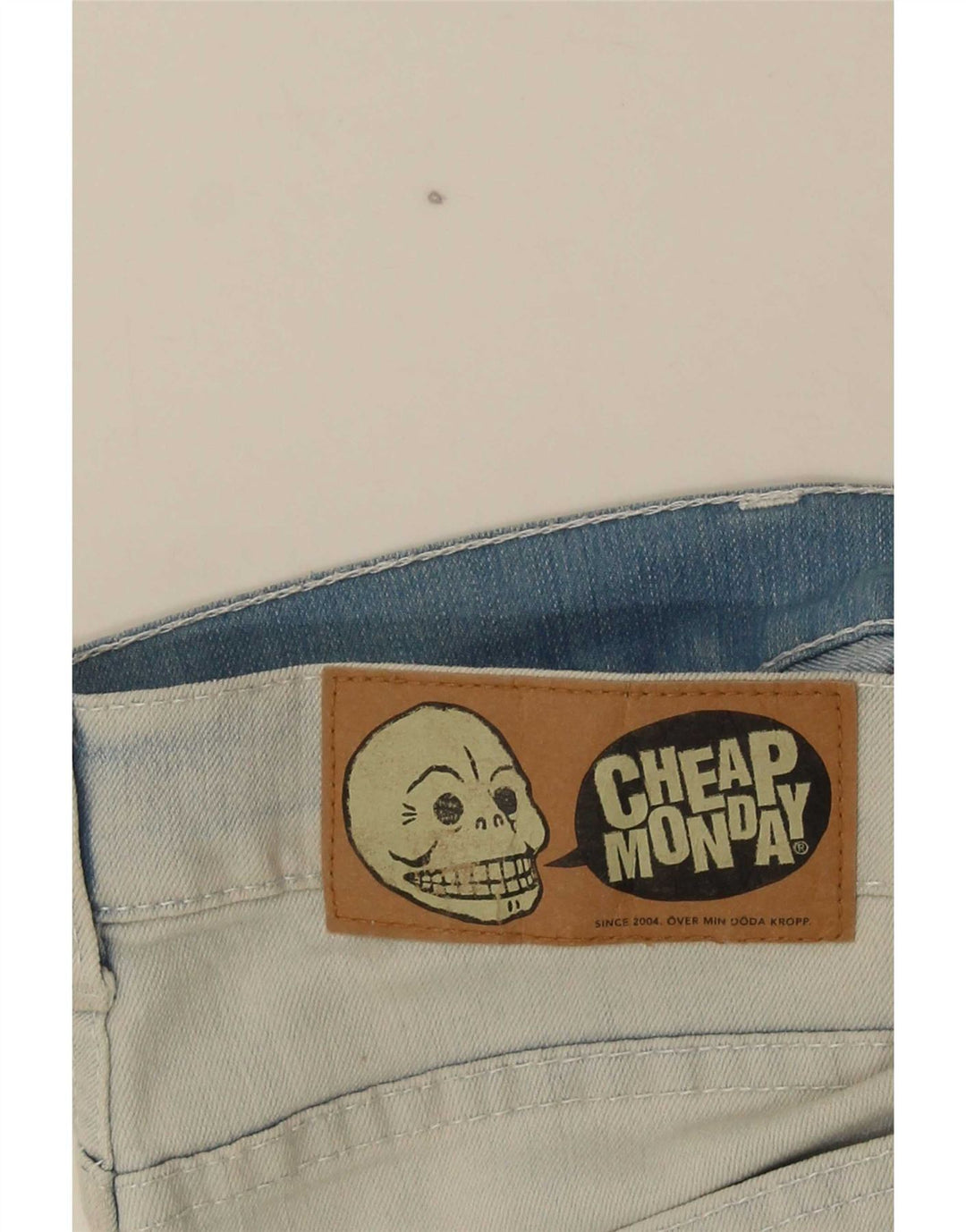 Φτηνό Monday Ανδρικό Slim Jeans W30 L32 Λευκό βαμβακερό