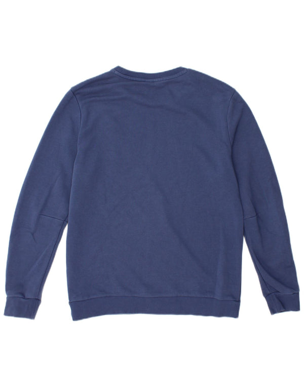 Γραφικό Φούτερ Adidas Boys Jumper 13-14 ετών Μπλε βαμβακερό