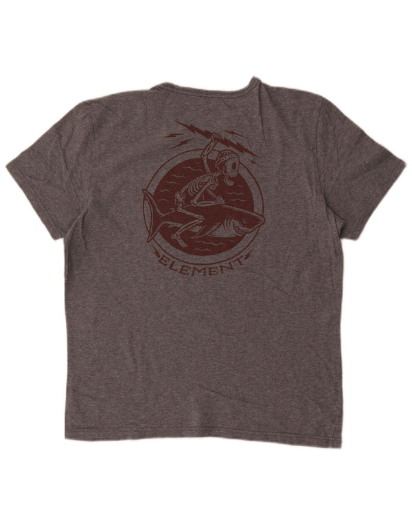 Element Ανδρικό γραφικό T-Shirt Top Small Grey