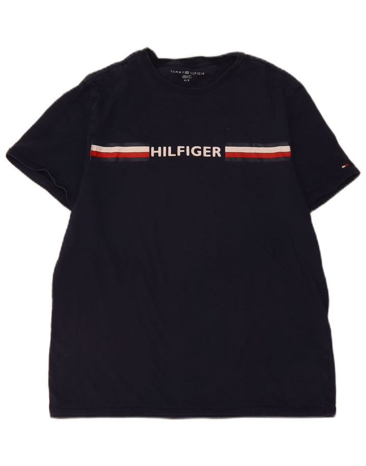 Ανδρικό γραφικό μπλουζάκι TOMMY HILFIGER Top Small Navy Blue Colorblock