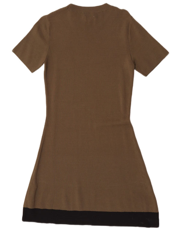 Γυναικείο κοντομάνικο φόρεμα Jack Wills UK 12 Medium Khaki Colourblock