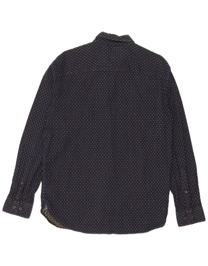 Joules Ανδρικό πουκάμισο Classic Fit Βαμβακερό μεσαίο μπλε ναυτικό ριγέ