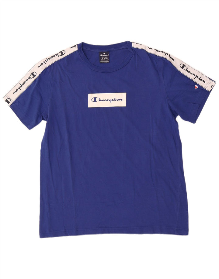 Ανδρικό γραφικό T-Shirt Champion Top Medium Blue Colourblock