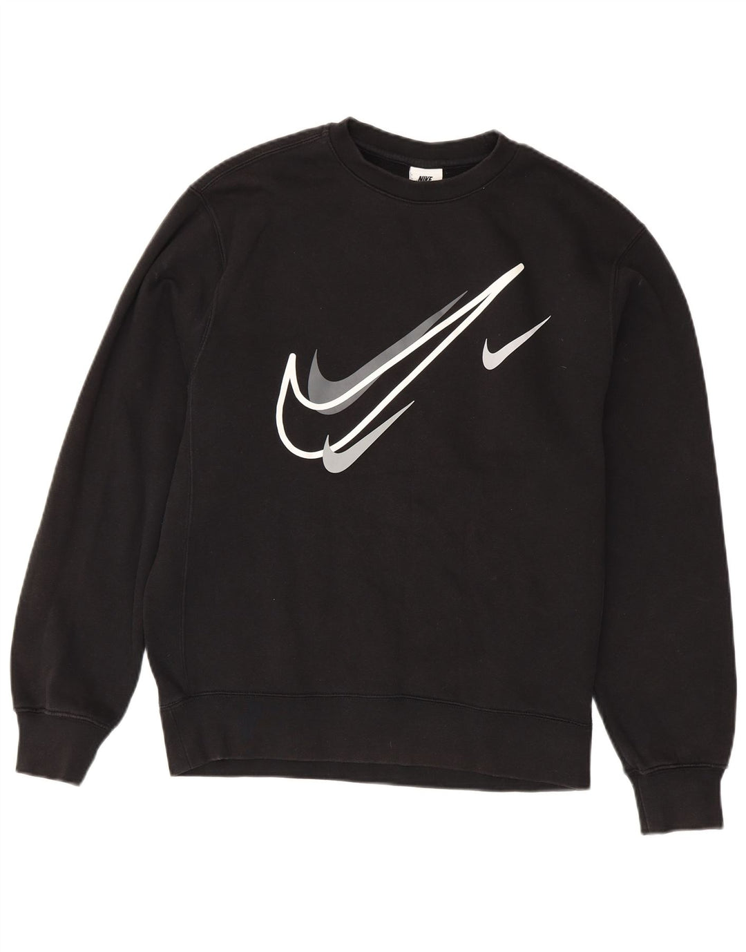Ανδρικό γραφικό φούτερ NIKE Jumper Μικρό μαύρο βαμβακερό